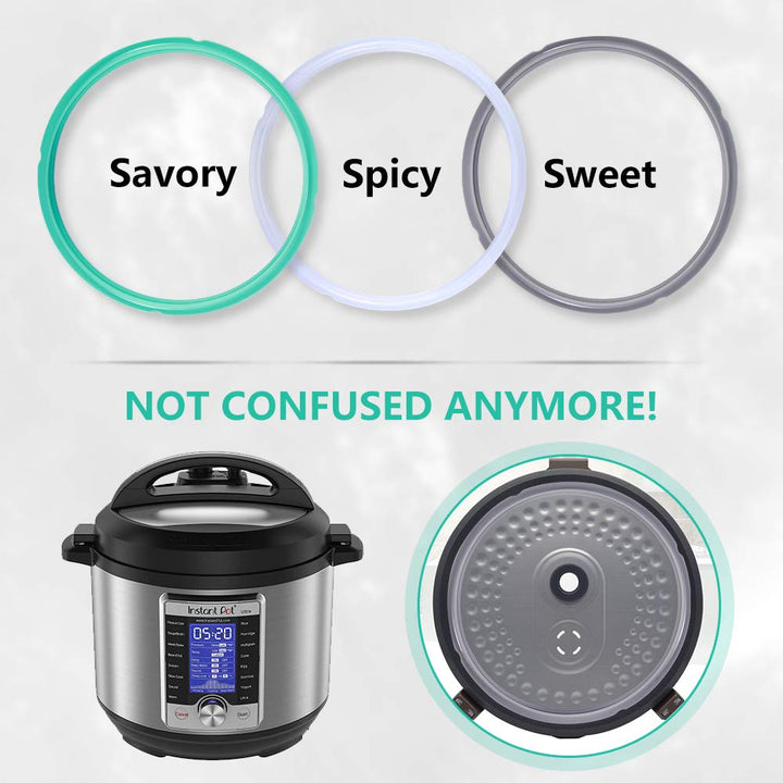 Sealing Ring for 6 Quart InstantPot - Replacement Silicone Gasket Seal Rings for 6 Qt Instapot Programmable Pressure Cooker - Insta Pot Accessories Fit for 6QT