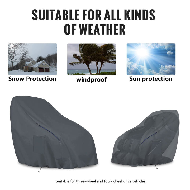 SOKINGCOVER Full Body Shiatsu Massage Chair Cover Universal Dust Protection Cover, 59 X 39 X 55 Inches with Zipper Waterproof Grey Massage Chair Cover
