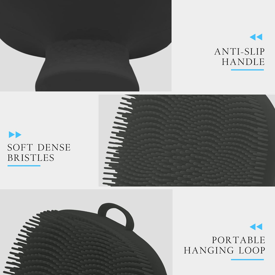 Silicone Face Scrubber Exfoliator Brush, Manual Facial Cleansing Exfoliating Brush, Gentle Face Scrub Wash Brush for Women and Men