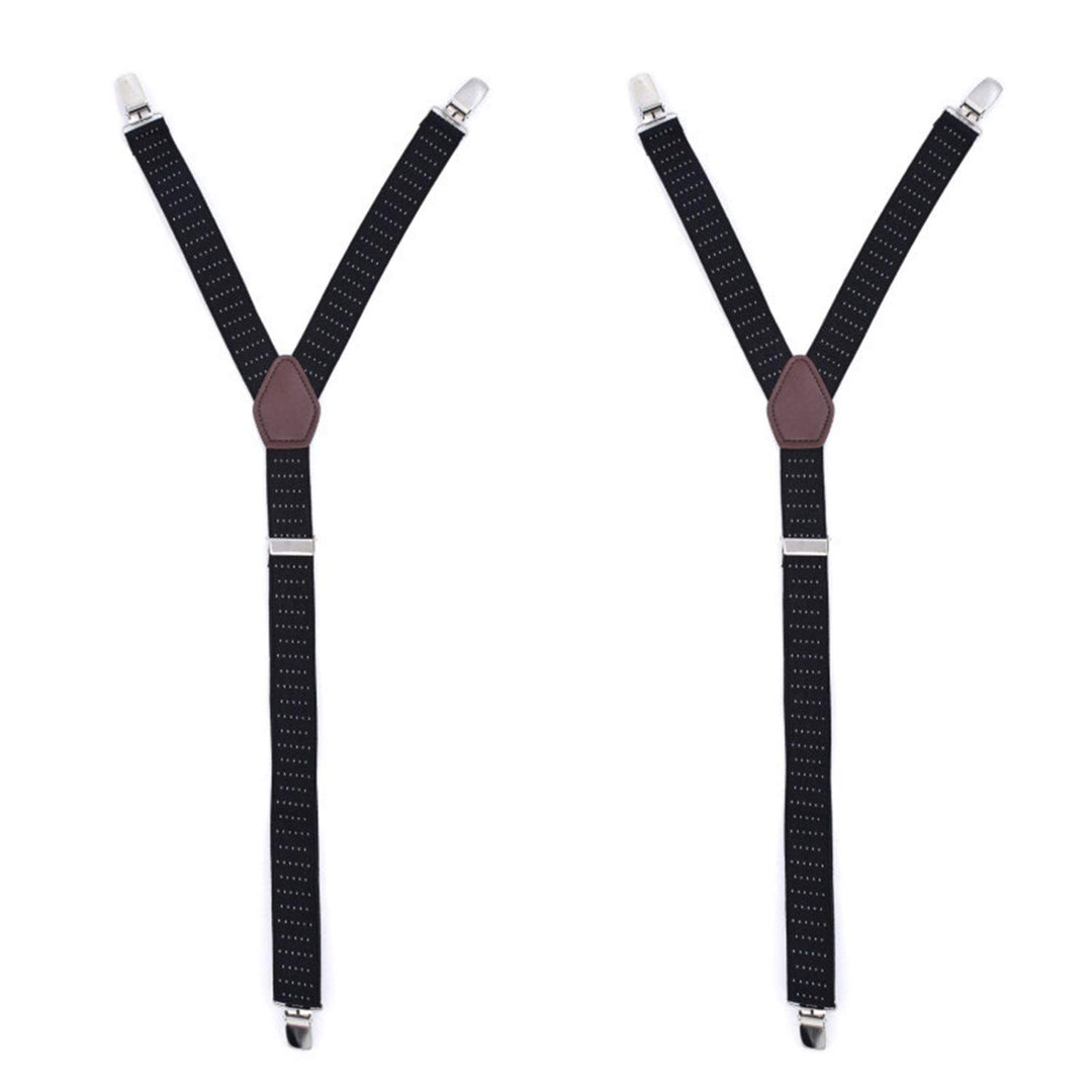 Mens Shirt Stays Military Adjustable Elastic Garter Straps Sock Non-slip Clamps (Black/1 Pair)