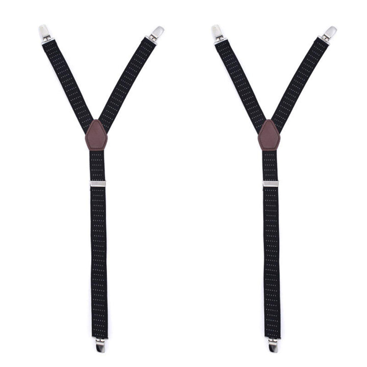 Mens Shirt Stays Military Adjustable Elastic Garter Straps Sock Non-slip Clamps (Black/1 Pair)