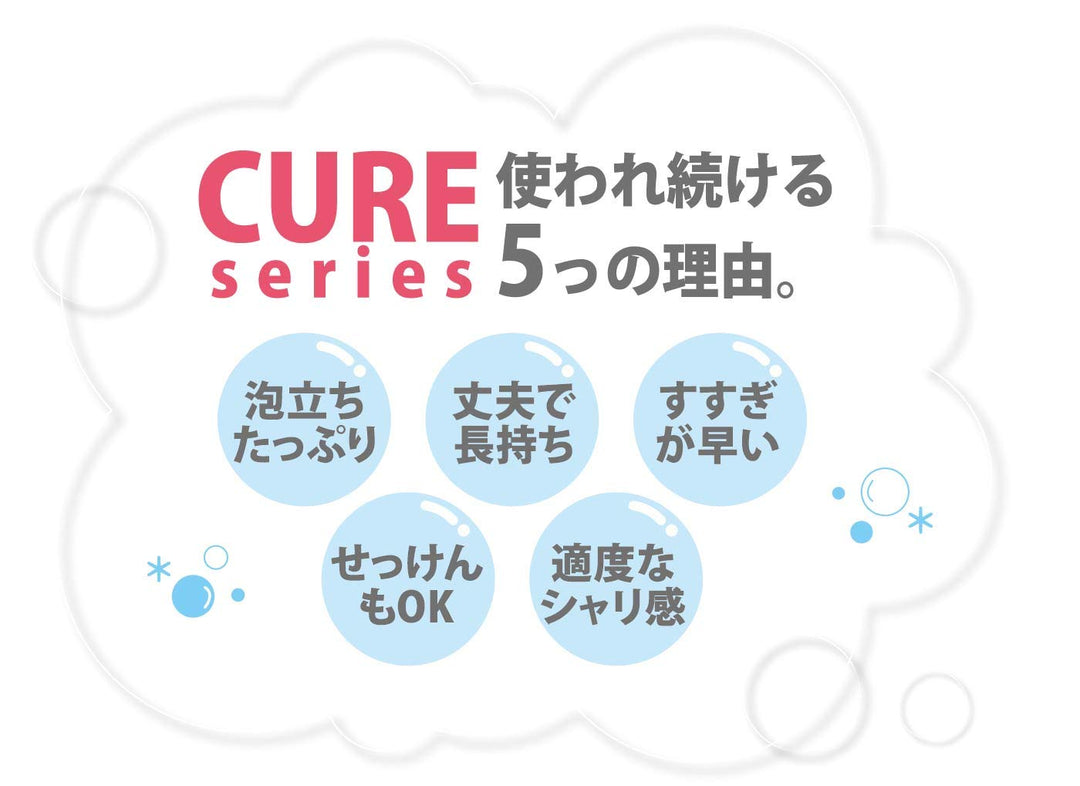 Cure Series Japanese Exfoliating Bath Towel - Super Hard Weave - Blue, 120cm