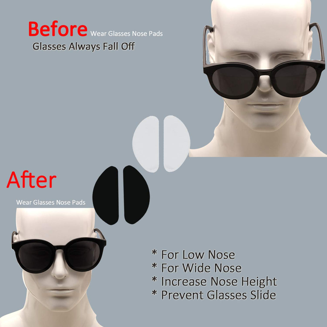 18 Pairs 1mm Eyeglasses Nose Pads, Transparent Non-Slip