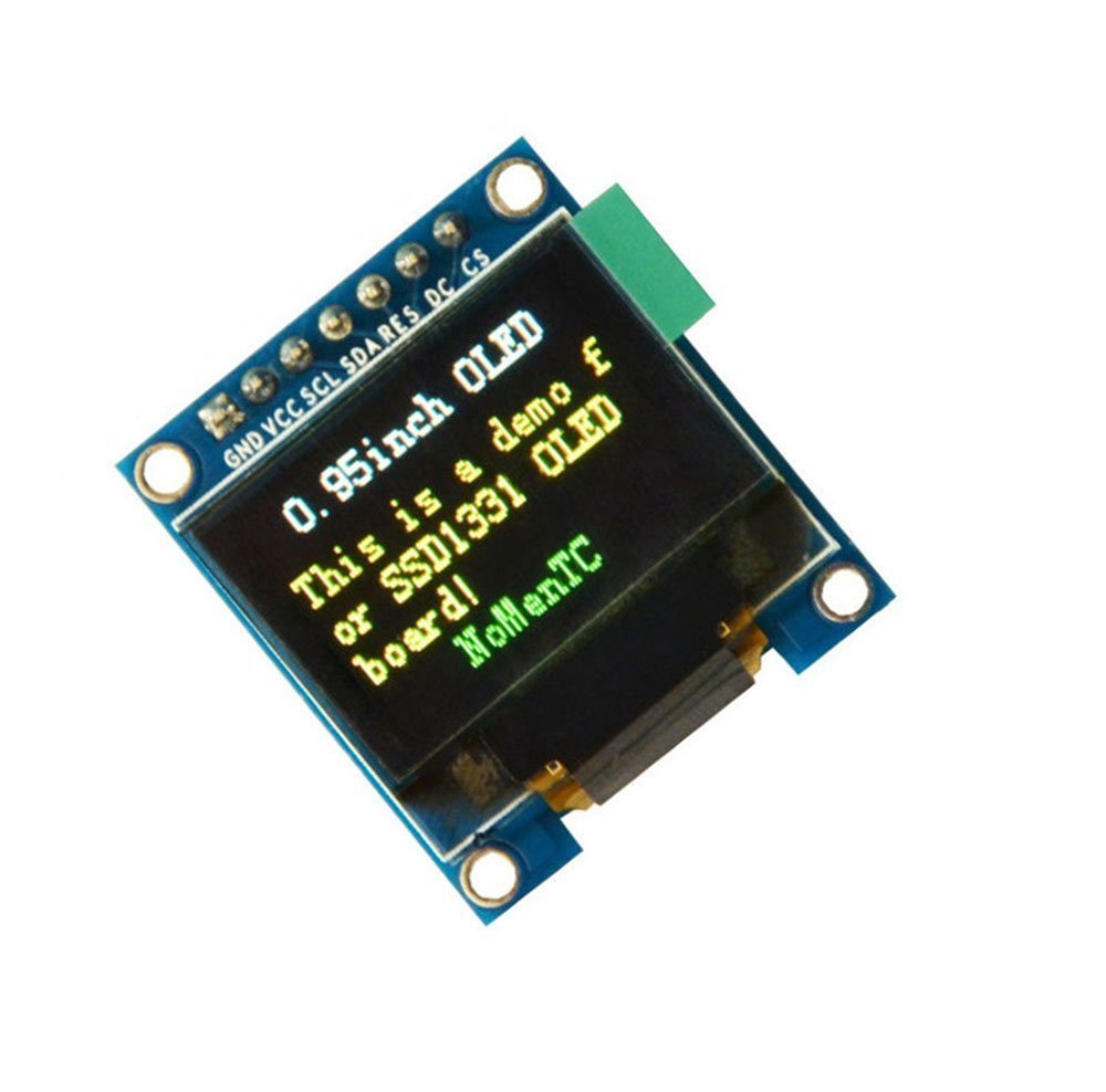 HiLetgo 0.95 Inch 7 Pin Colorful 65K SPI OLED Display Module SSD1331 96 * 64 Resolution for Arduino 51 STM32