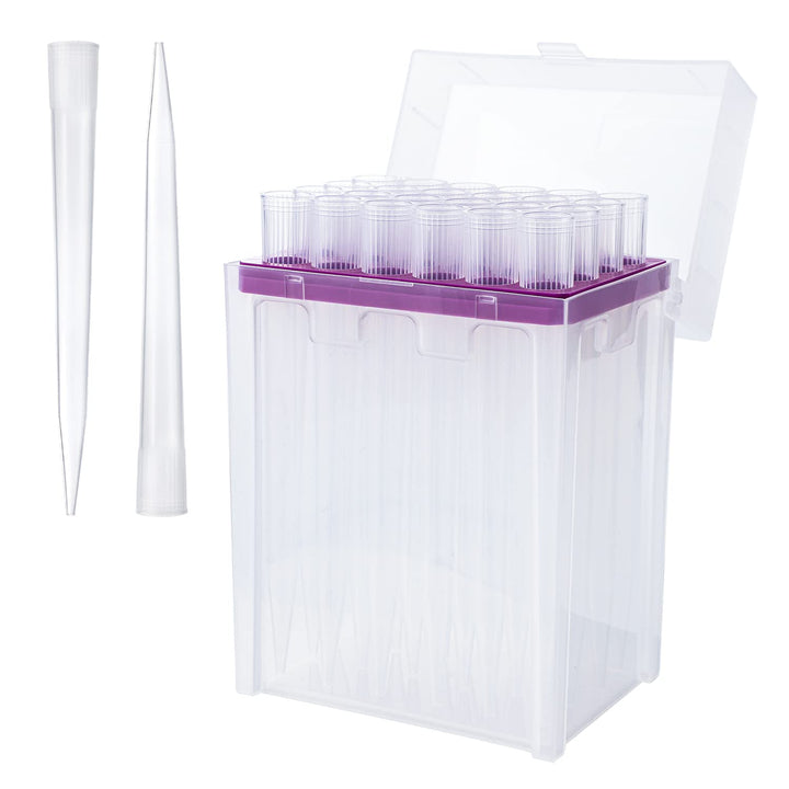 FOUR E&#39;S SCIENTIFIC 10ml Pipette Tips - Universal 10000ul Sterile Pipette Tips Racked RNase/DNase Free &amp; Pyrogen Safe, Autoclavable, 1 Rack 24 Tips