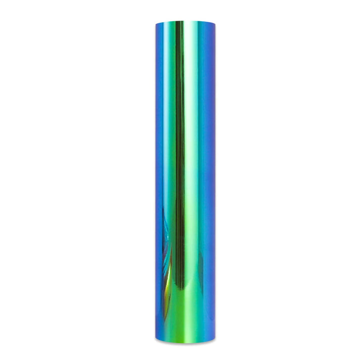 Holographic Lake Blue Adhesive Vinyl roll Permanent Craft Vinyl for Signs Letters 12 x6ft Compatible with All Cutting Machines