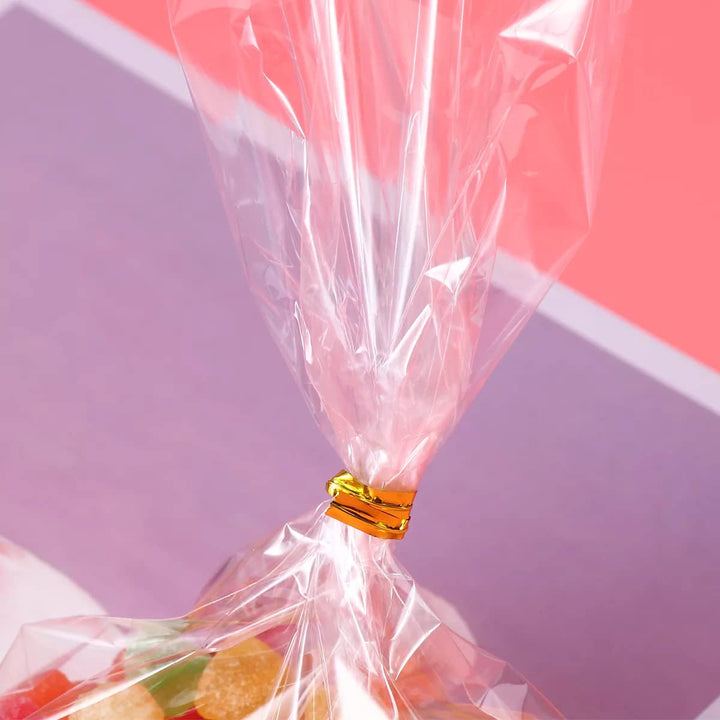 XLSFPY 100PCS Clear Cellophane Bags, 5x7 Small Treat Ba