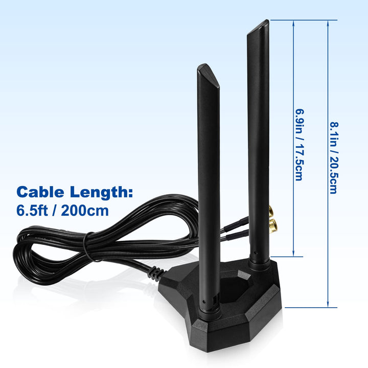 Eightwood Dual Band WiFi Antenna 2.4GHz 5GHz RP-SMA WiF