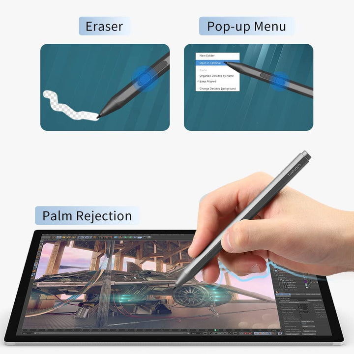 Pen for Surface - Stylus Pen for Microsoft Surface Pro 9/8/X/7/6/5/4/3/Surface 3/go/go 2/go 3/Book/Laptop/Studio - Palm Rejection Pencil for Windows, HP, ASUS (Brown)