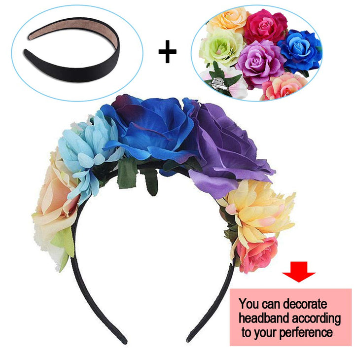 SIQUK 24 Pieces Satin Headbands 1 Inch Wide Headband Co