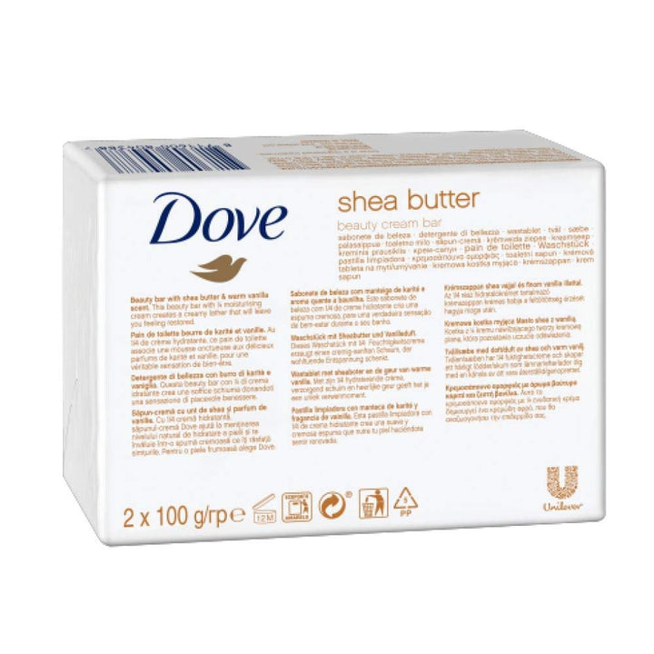 Purely Pampering Shea Butter with Warm Vanilla Scent for Unisex - 2 X 3.5 oz Bar Soap