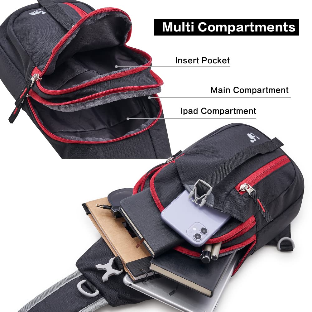 OIWAS Sling Bag Crossbody Bags Men, Travel Hiking Chest Daypack for Women One Strap Backpack Lightweight Over Shoulder Bag