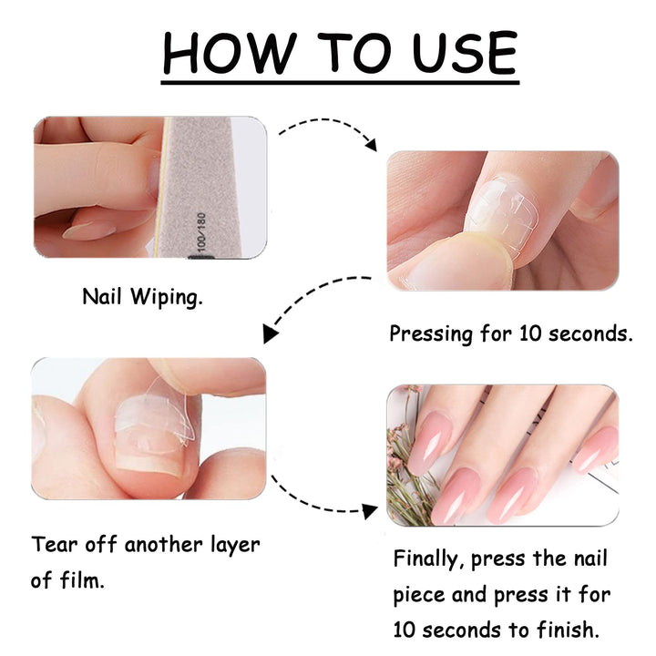 24pcs Long Coffin Fake Nails Matte Ballerina Punk Style Press on Nails Black False Nails Full Cover Acrylic Nails for Women Nail Art