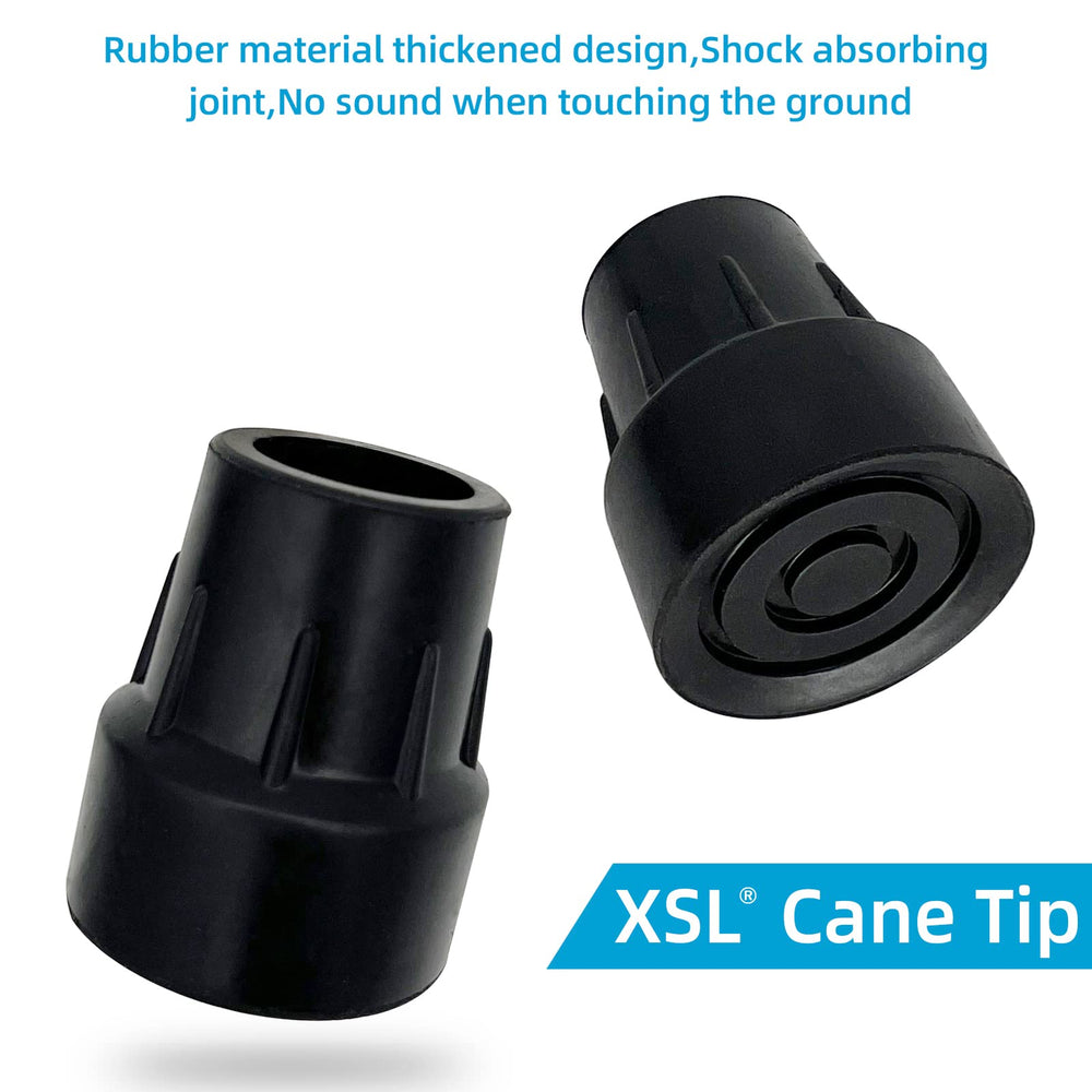 Replacement Cane Tips, Black, 1 inch