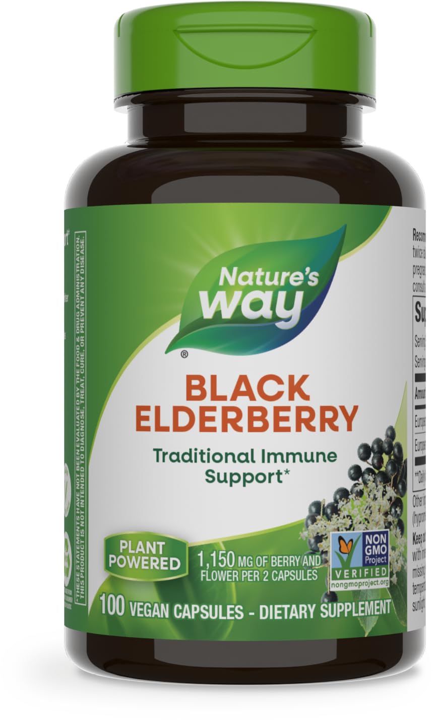 Nature&#39;s Way Black Elderberry Supplement, Tradi