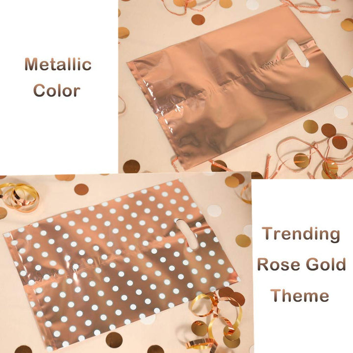 UNIQOOO 60 Metallic Rose Gold &amp; Polka Dot Weddi