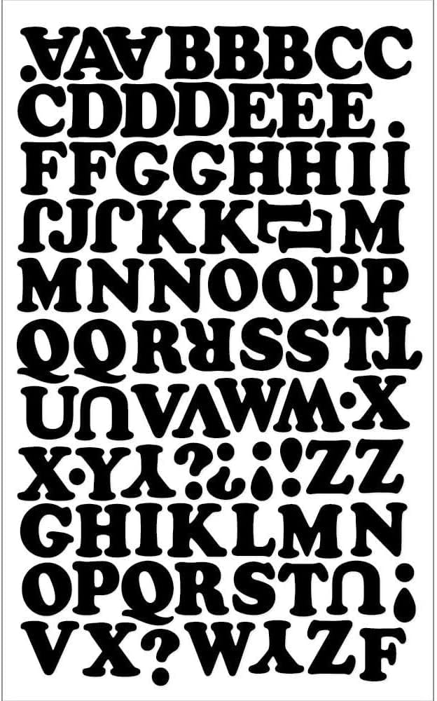 SEI-3/4-Inch Chunky Letter Iron on Transfer, Black, 1 S