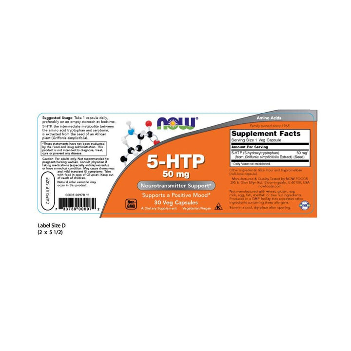 Now Foods 5 - Htp 50 Mg Neurotransmitter Support Capsul