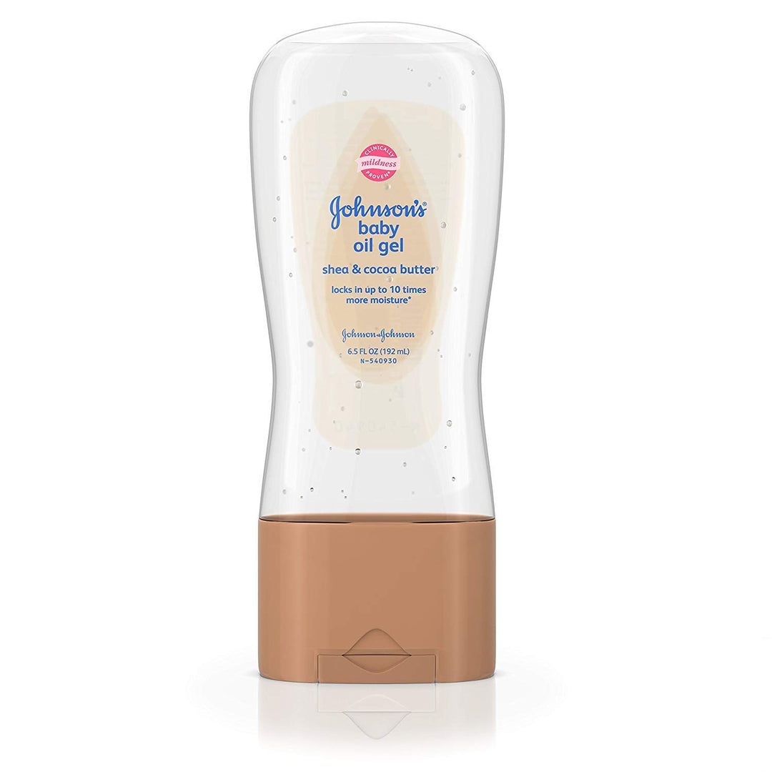 Johnson &amp; Johnson Baby Oil Gel Shea &amp; Cocoa Butter 6.5 Oz Pack of 2 AD