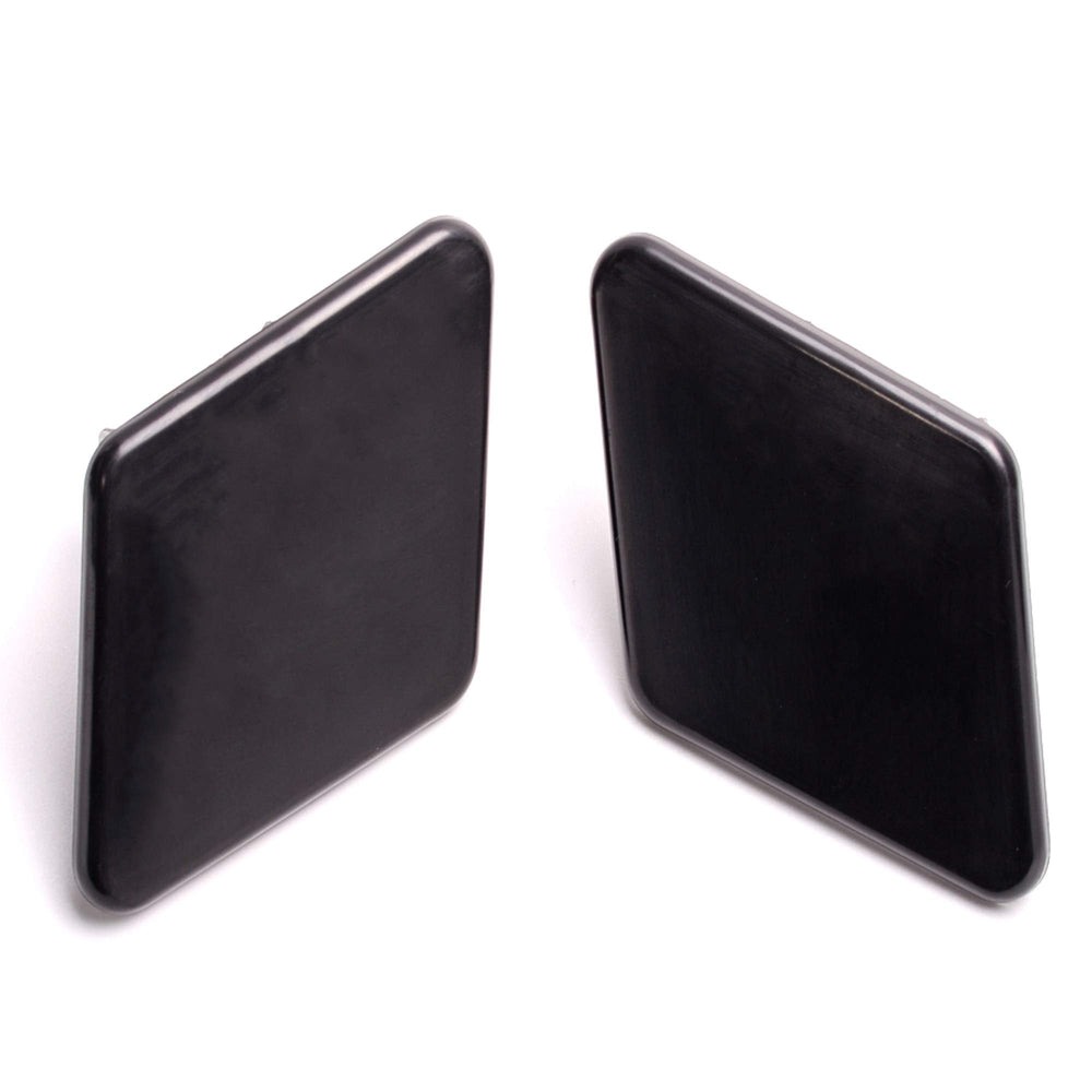 Front Headlight Washer Cover Nozzle Cap 1 Pair Flat Black Compatible With BMW 3 Series E90/E91 2005-2009