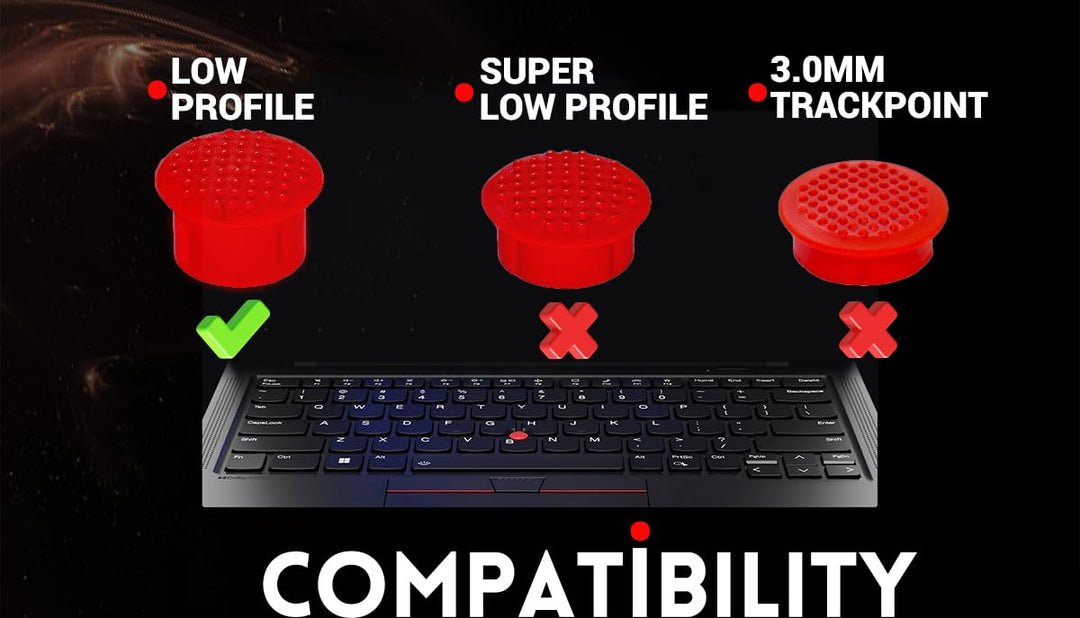 3 x Low Profile Trackpoint Caps Replacement for Lenovo Thinkpad X230s,X240,X250,X260,X270,X380 Yoga,Yoga 370,T440s,T450s,T460,T470,T480,S5,L470,P51,P71