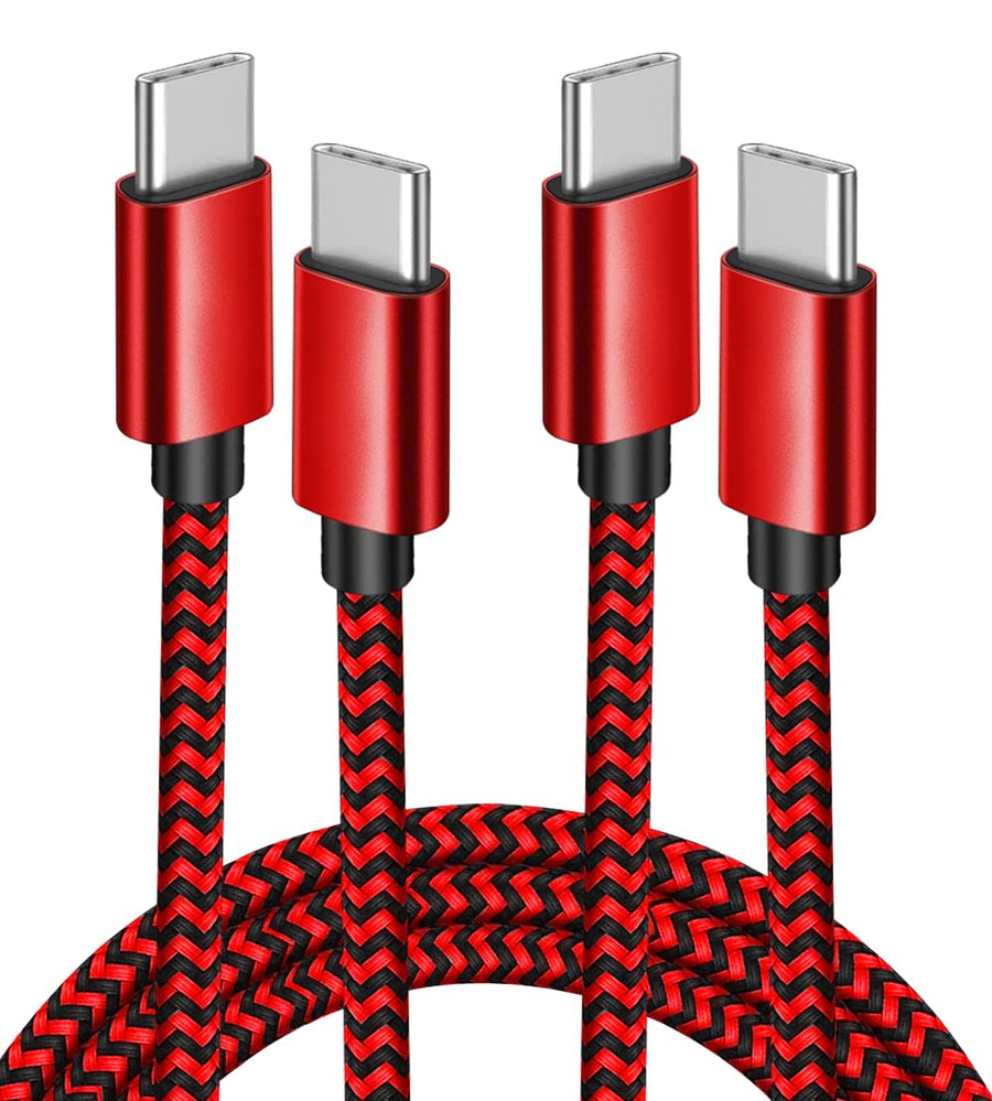 USB C to USB C Cable, Type C to Type C, [6Ft 2-Pack] 60W Fast Charging Cable, USB C to Type C Charger Cord Compatible for Apple iPhone 15/15 Pro/15 Plus/15 Pro Max, iPad Air, MacBook, Samsung Galaxy