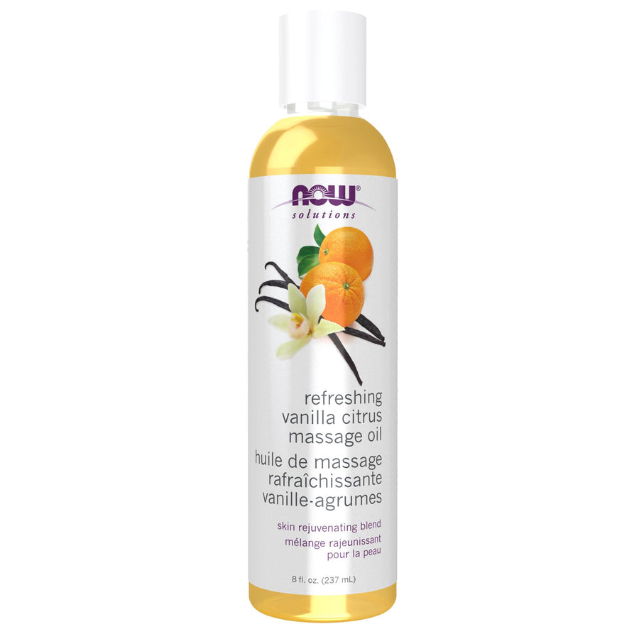 NOW Solutions, Refreshing Vanilla Citrus Massage Oil, S