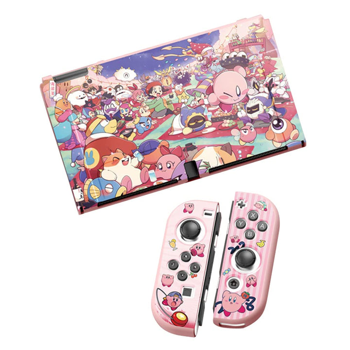 Cute Protective Case Compatible with Nintendo Switch OLED, Kawaii Soft Slim Cover, Hard Shell Dockable Case for NS Console and Joy-Con Controllers - Shock-Absorption Anti-Scratch, KB