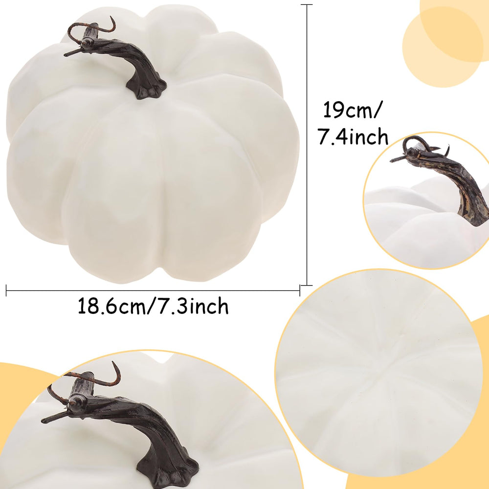 Artificial Large Simulation Pumpkins Fake Realistic Fall Harvest Props Faux Foam Simulation Vegetable Decoration Home Halloween Wedding Thanksgiving Holiday
