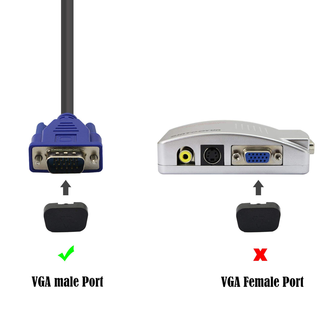 GINTOOYUN 50 PCS VGA Port Cover Anti Dust Cap,Port Plug
