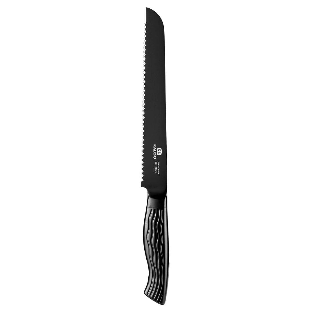 KALOO Serrated Bread Knife, Bread Knife For Homemade Bread, Professional Bread Cutter &amp; Bread Slicers, Ultra Sharp German Stainless Steel, Full Tang With Sheath (8-Inch Blade With 5-inch Handle)