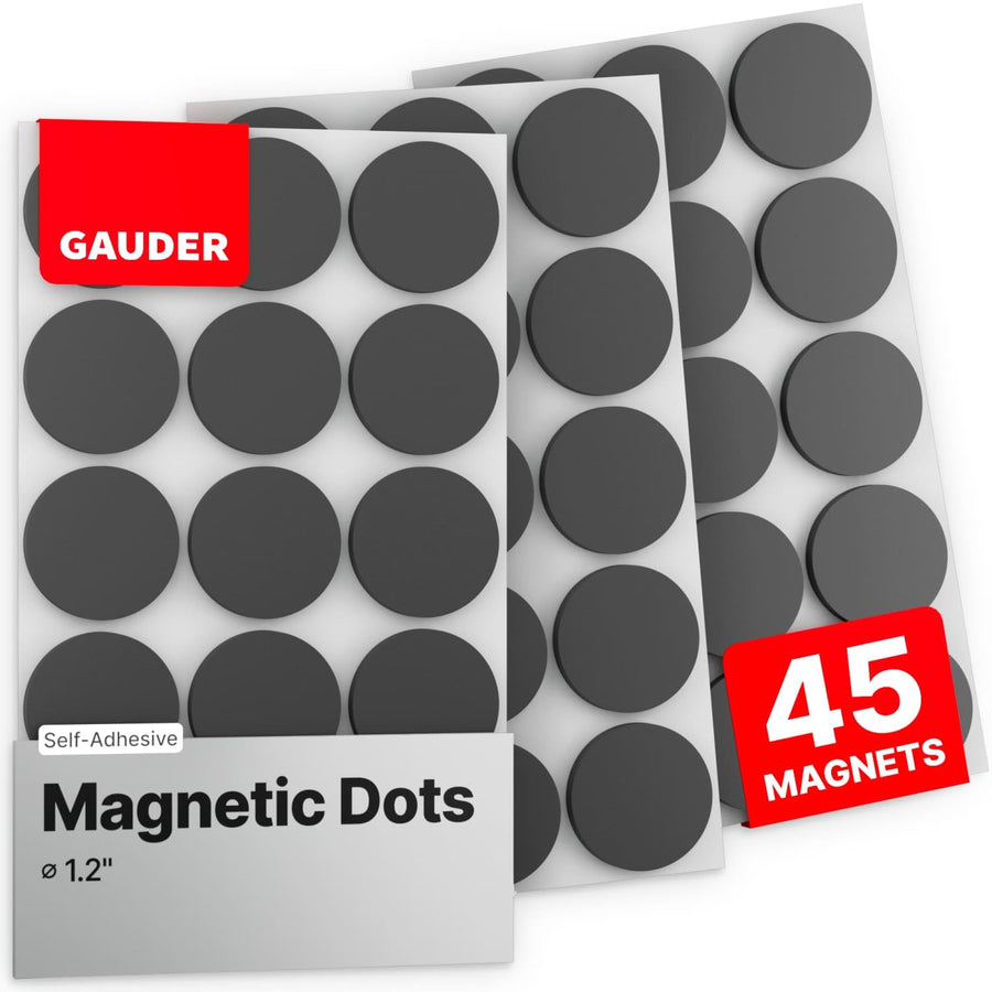 Large Magnetic Dots (Each 1.2) | 45x Magnets with Adhesive Backing | Magnets for Crafts