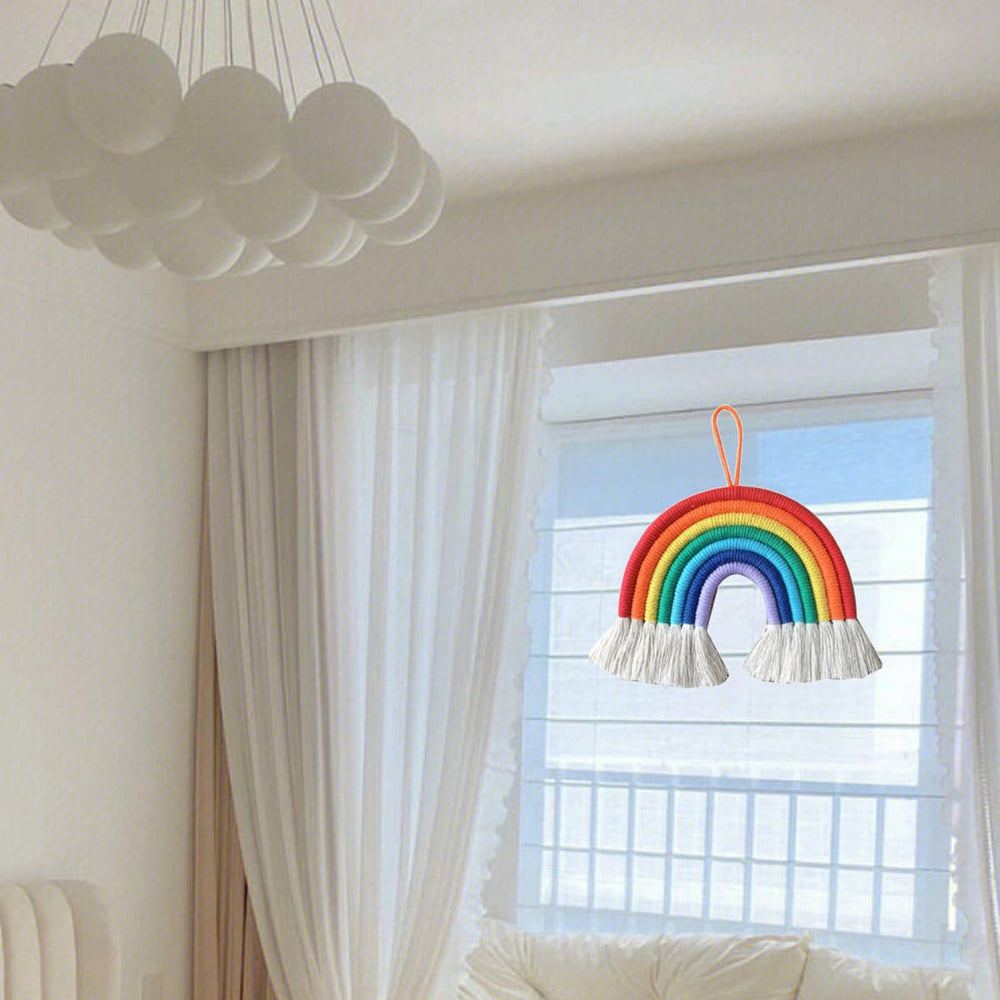 WEISIPU Colorful Rainbow Wall Decor - Handmade Weaving 