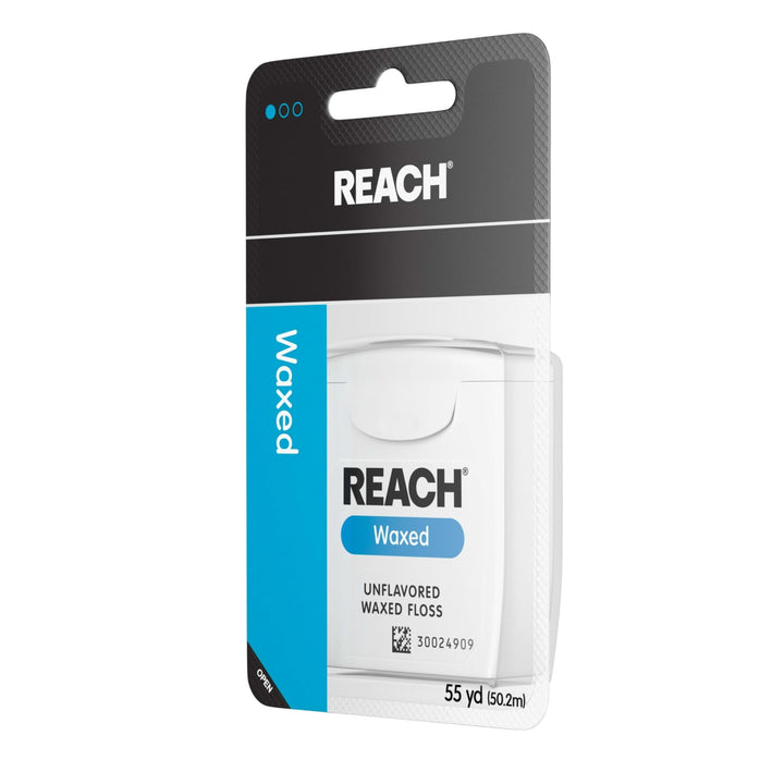 REACH Unflavored Waxed Dental Floss, 55 yds (Pack of 2)