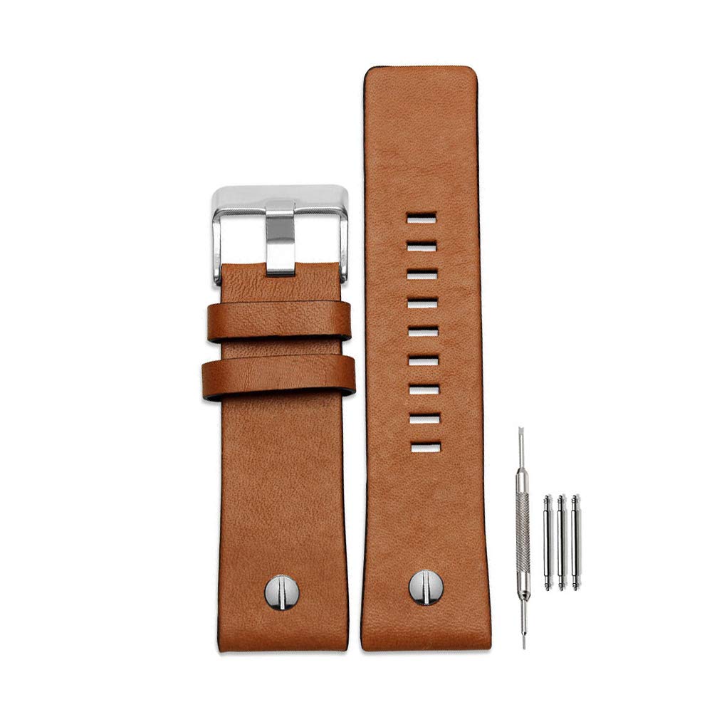 30mm 32mm Calfskin Leather Watch Band Suitable for Men&#39;s Diesel Watches