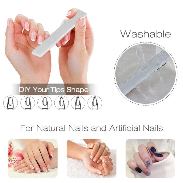Best Washable Nano Glass Nail File with Case and Nail Wax Cream Chamois Buffer Premium Upgrade Nail Buffer and Shine Kit For Natural and Acrylic Nail Files and Buffers with Flower Box