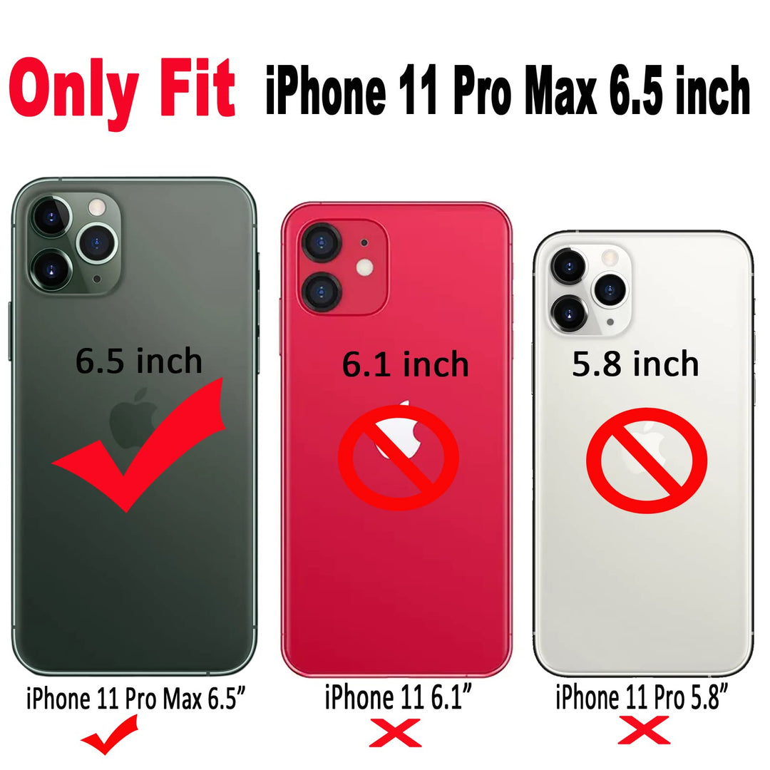 Qokey for iPhone 11 Pro Max Case(6.5 2019), Side&am