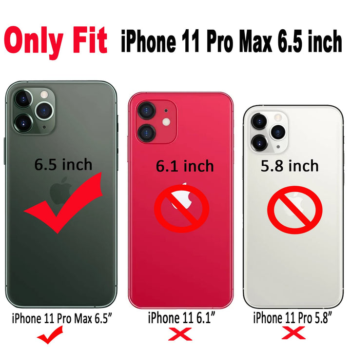 Qokey for iPhone 11 Pro Max Case(6.5 2019), Side&am