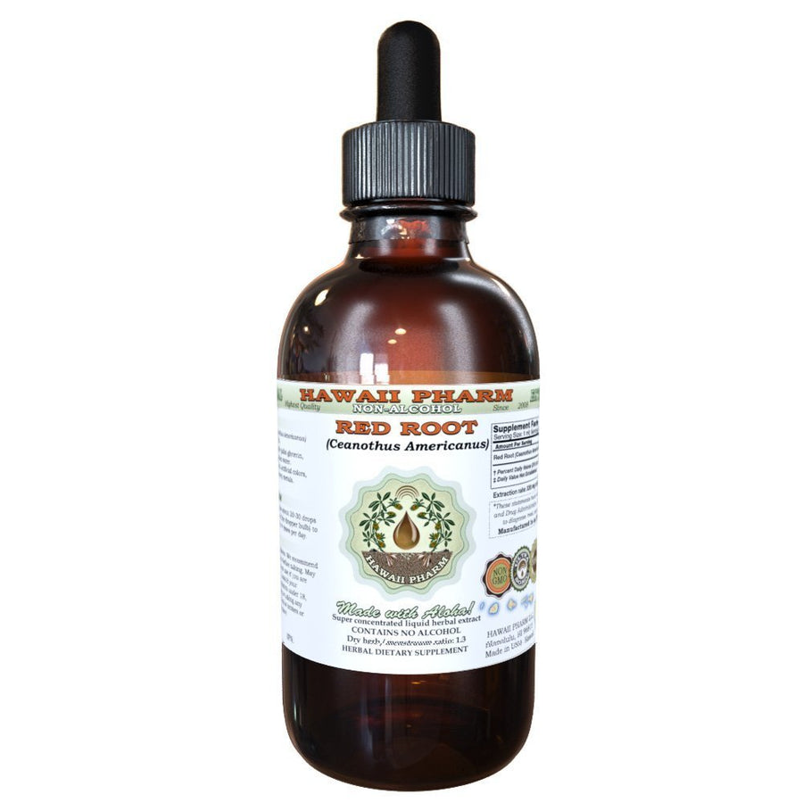 Red Root Alcohol-Free Liquid Extract, Red Root (Ceanothus Americanus) Dried Root Bark Glycerite Natural Herbal Supplement, , USA 2 fl.oz