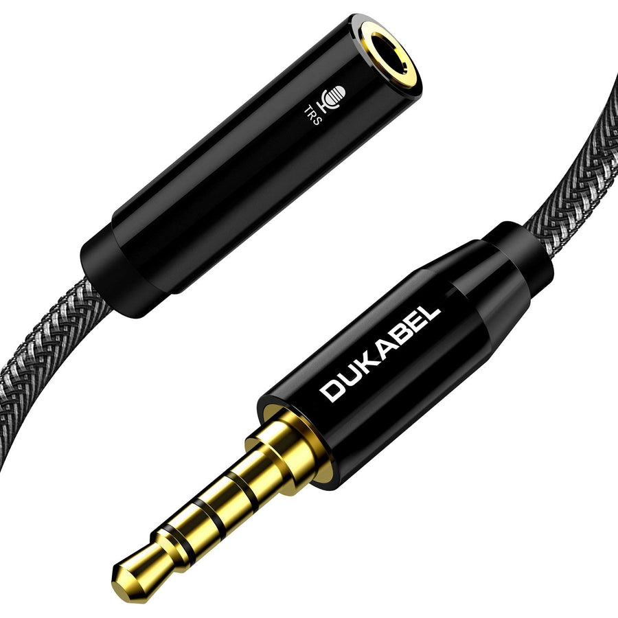 DC4 3.5mm TRS to TRRS Adapter Cable, Microphone Audio Adapter, TRS Female to TRRS Male Converter for Smartphone, PS4, Tablet, Laptop