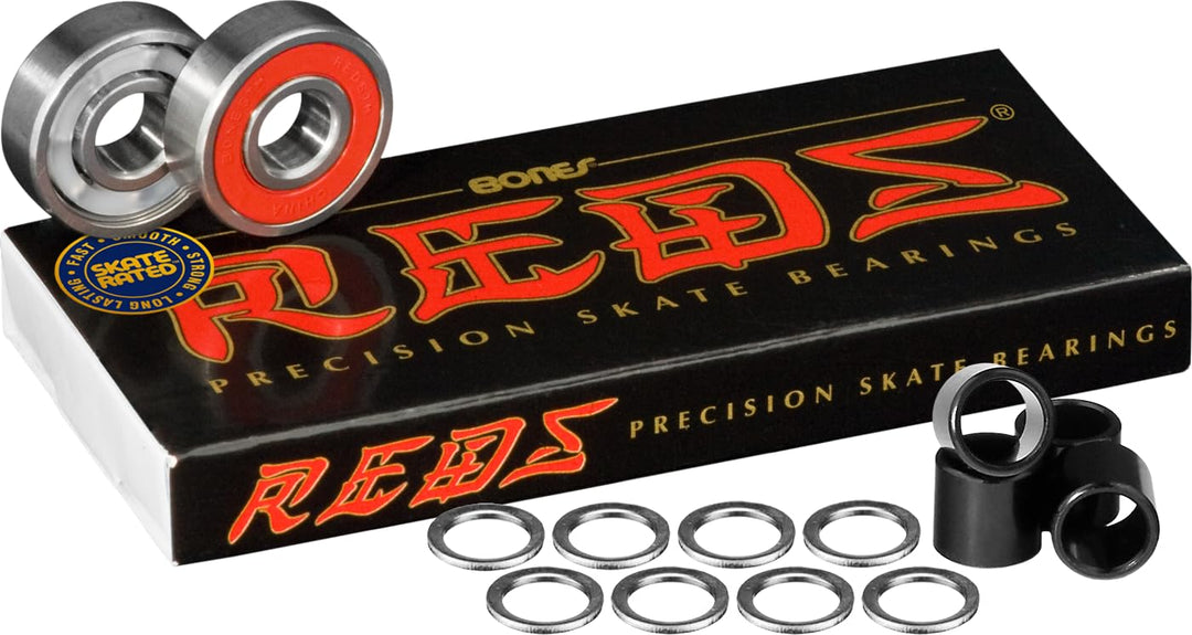 Reds Bearings 8 pk w/Spacers &amp; Washers Bundle