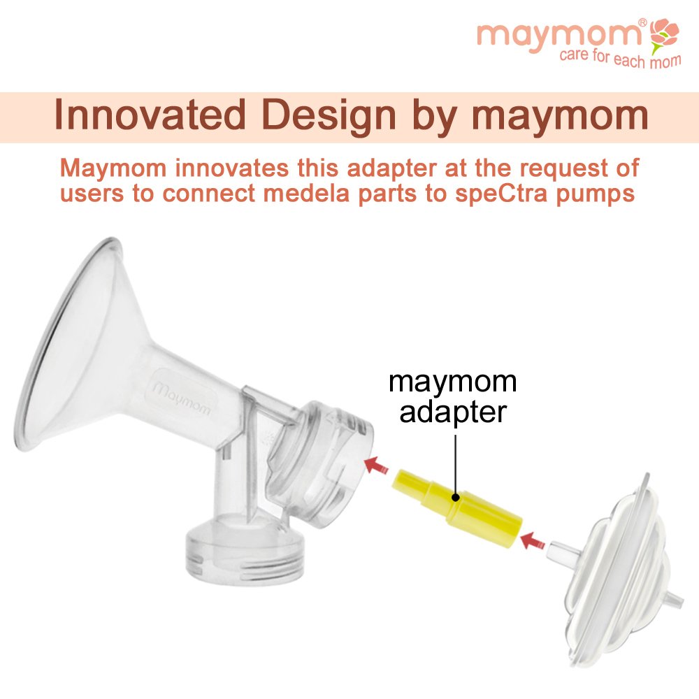 Maymom Backflow Protector for Spectra S2 Spectra S1, 9 Plus Breastpumps W Bonus Flange Adapters. Replaces Spectra Backflow Protector, Spectra Silicone Diaphragm; Replacement Spectra Pump Parts ; 4 pc