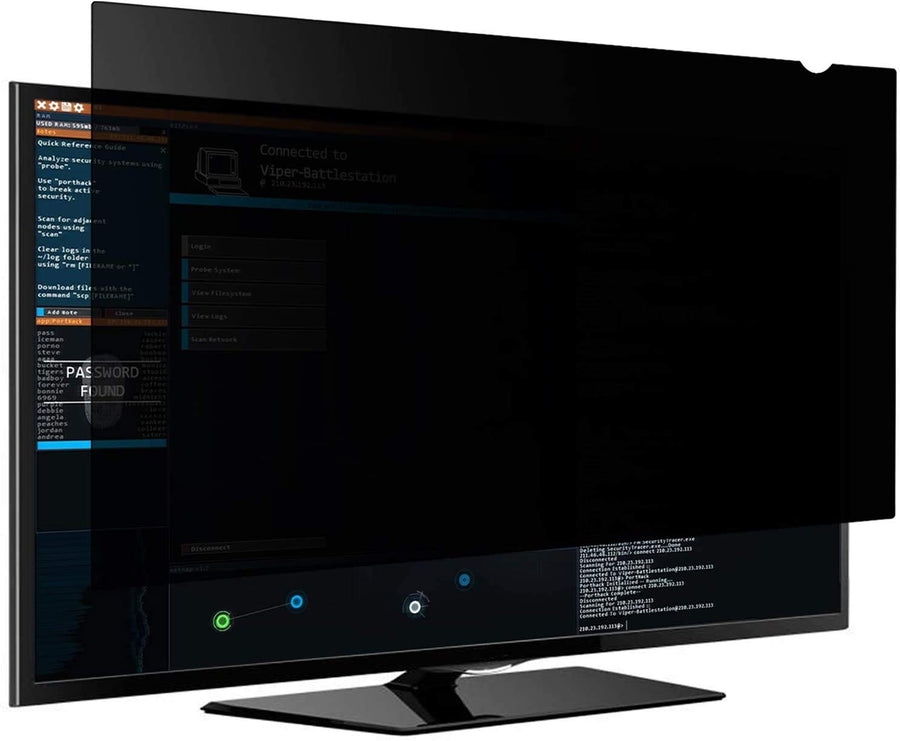 Computer Privacy Screen Filter 24 inches for Widescreen Computer Monitor – Date Protection for Desktop Computer Security – Anti-Glare, Anti-Scratch, Blocks 96% UV–16:9 Aspect Ratio