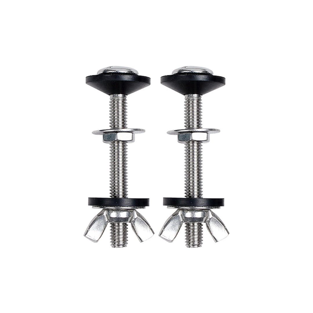 Toliet Bolts,Tank to Bowl Stainless Stell 5/16inch by 3Inch Heavy Duty Bolts with Rubber and Stainless Steal Washers and Wing Nuts,Toliet Bolt