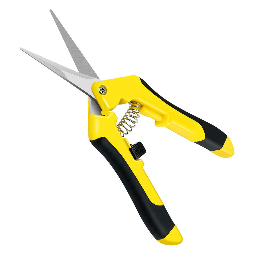 6.5 inch Pruning Shears for Gardening Trimming Scissors, Hand Pruner, Stainless Steel, Yellow