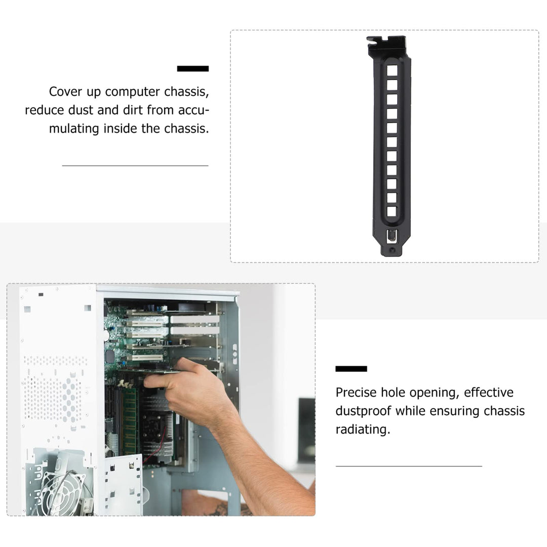 SOLUSTRE Metal Case 20 PCS Metal PC Computer Back Slot 