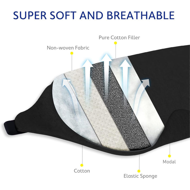 Mavogel Cotton Sleep Eye Mask - Updated Design Light Bl