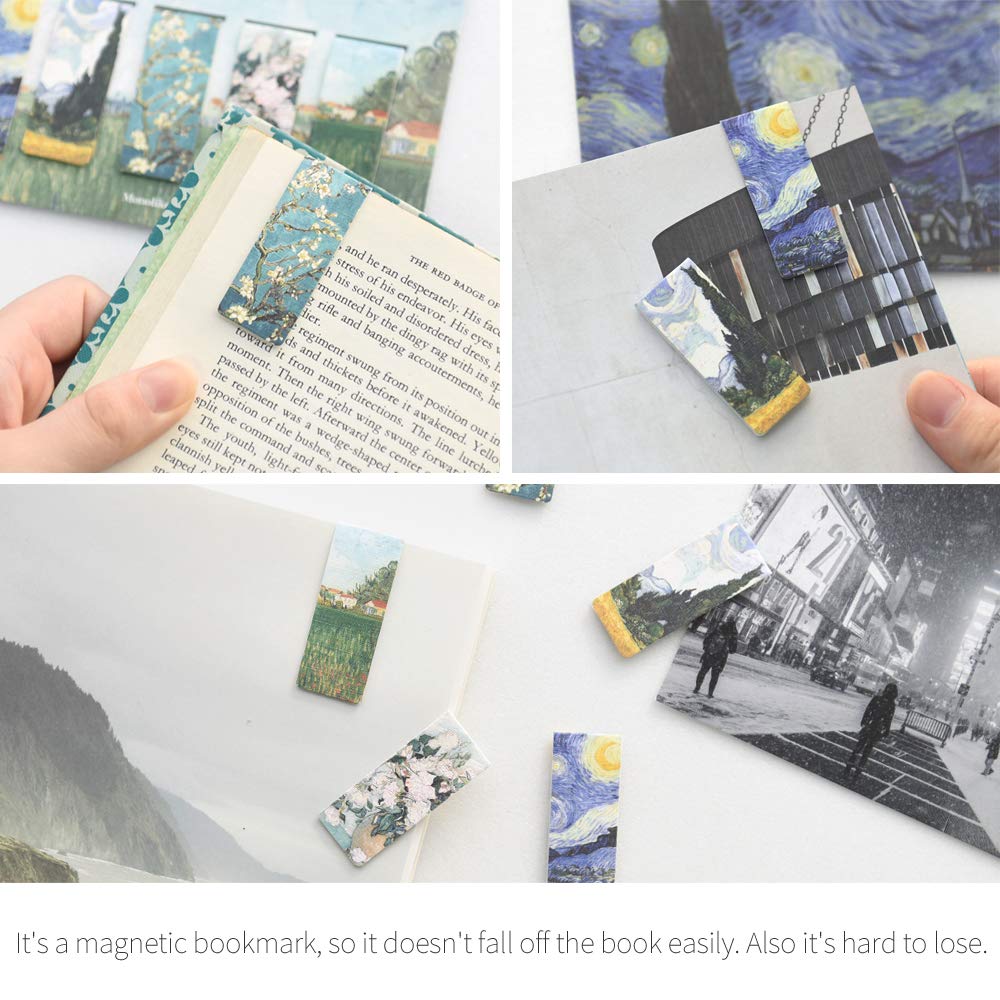 Monolike Magnetic Bookmarks Vincent Van Gogh ver.1 + ver.2, 10 Pieces