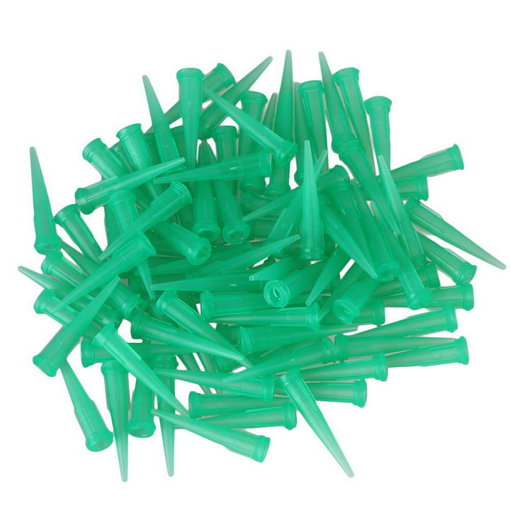 Green 18 Gauge Dispensing Needle Tapered Tip TT Blunt Glue Liquid Pack of 100