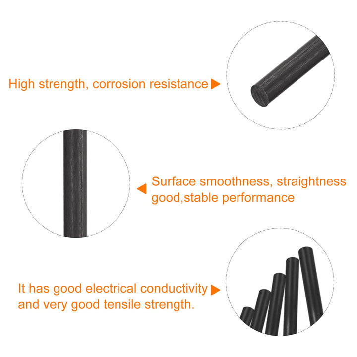 MECCANIXITY Carbon Fiber Rod, 1mm x 100mm for RC Plane 
